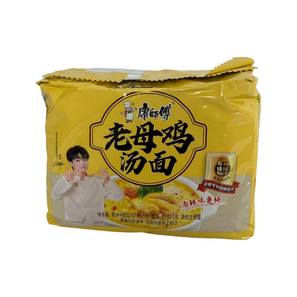 Master Kong Old Hen Soup Noodles 5-Pack 老母鸡汤面